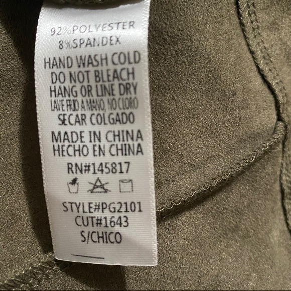 PRIVY Olive Green Faux Suede Jacket - Picture 6 of 6